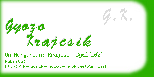 gyozo krajcsik business card